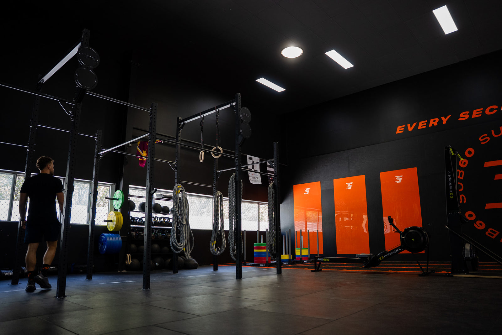 Open commercial gym floor at Sub60, a VERVE Fitness fit-out